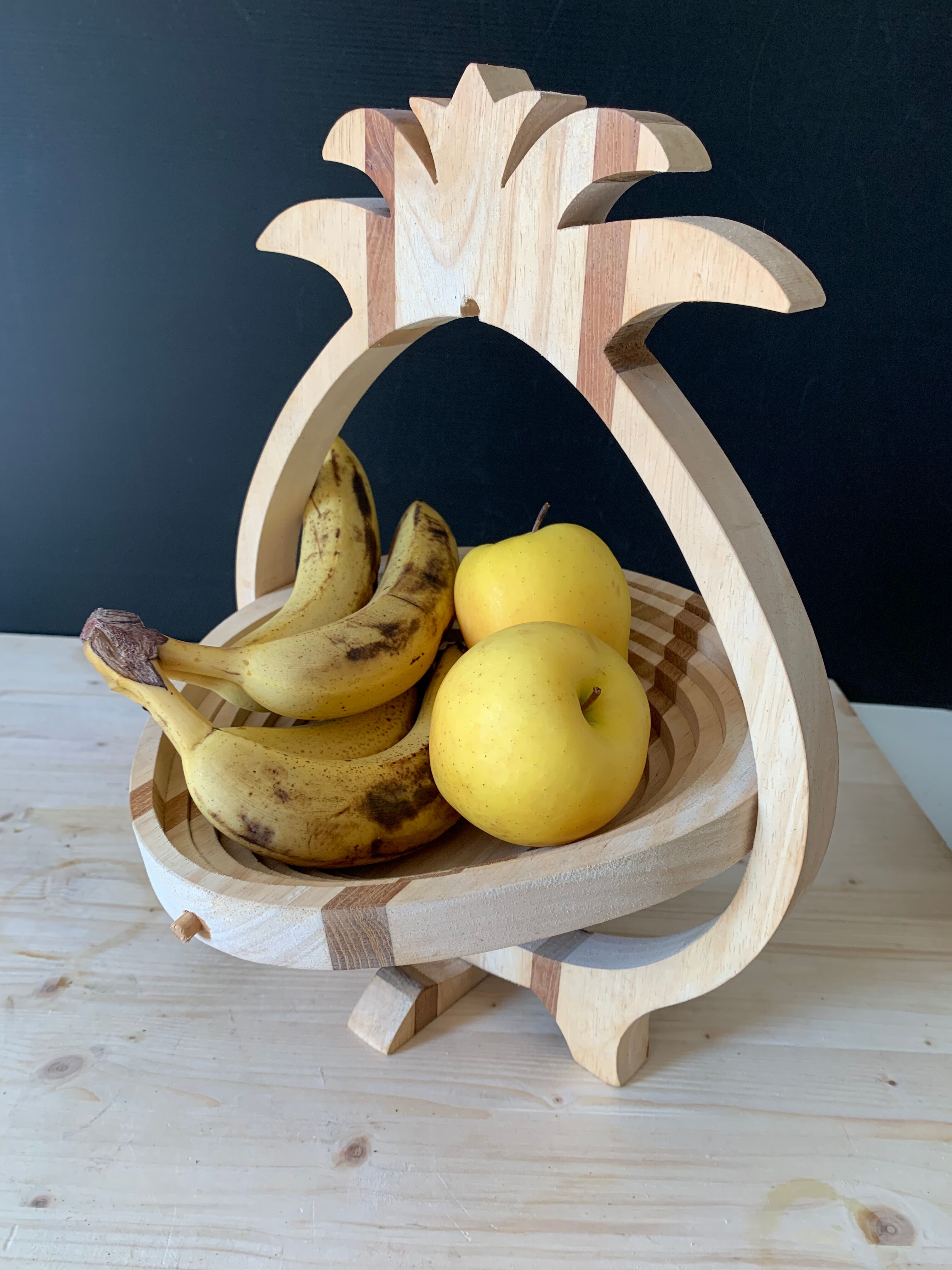 Wooden fruit cutting
