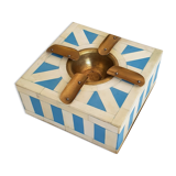 Ashtray made of camel bone and brass