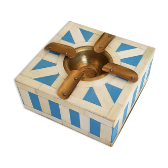 Ashtray made of camel bone and brass