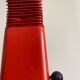 Floor lamp design 80s halogen in red metal, made in Belgium