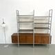 A row of 1980s bookshelves
