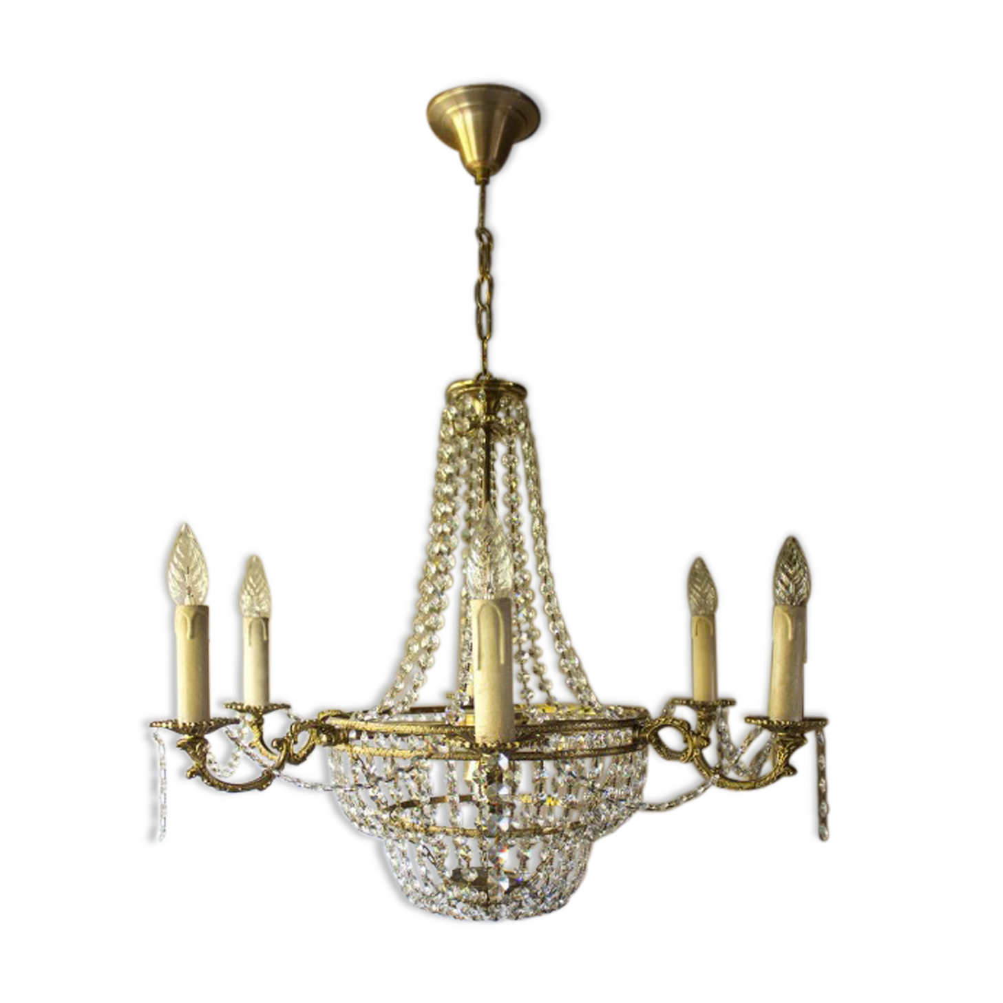 Lustre with glass tassels