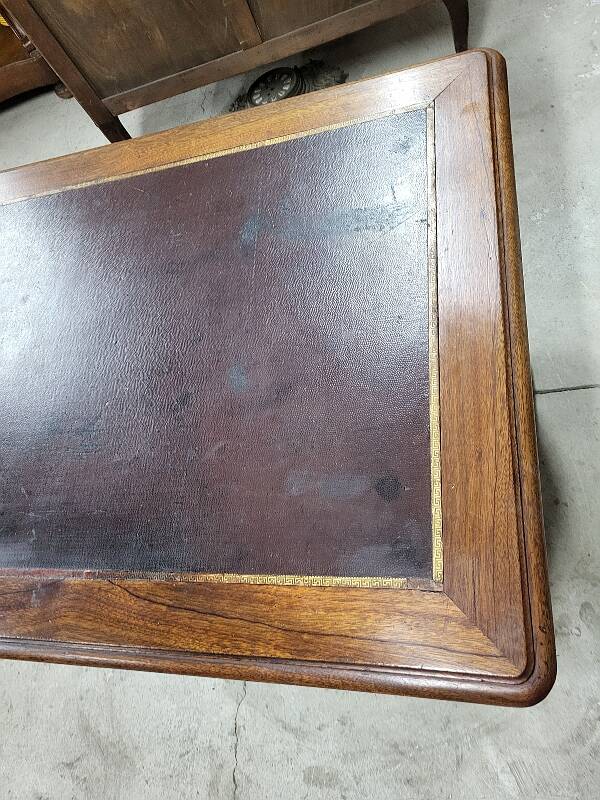 Art deco 4-door, 3-drawer, double-sided, 1930s flat desk