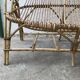 Vintage rattan bench