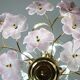 Charming Murano Vintage Chandelier White and Pink Flowers