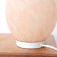 Pale pink opaque glass egg lamp, 60s