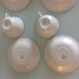 Suite of six cups in white earthenware by Royal Cauldon
