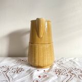 Grand pichet cruche en céramique ocre Sarreguemines art de la table vintage