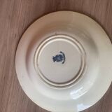 Deep plate in Gien porcelain, Chardon model