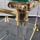 Pair of tables in brass, acrylic and glass