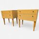 Pair of Scandinavian oak bedside tables from the 1960s.