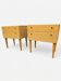 Pair of Scandinavian oak bedside tables from the 1960s.