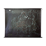 Plate of mixed and natural slate rubber for writing with chalk 'europe' 1968
