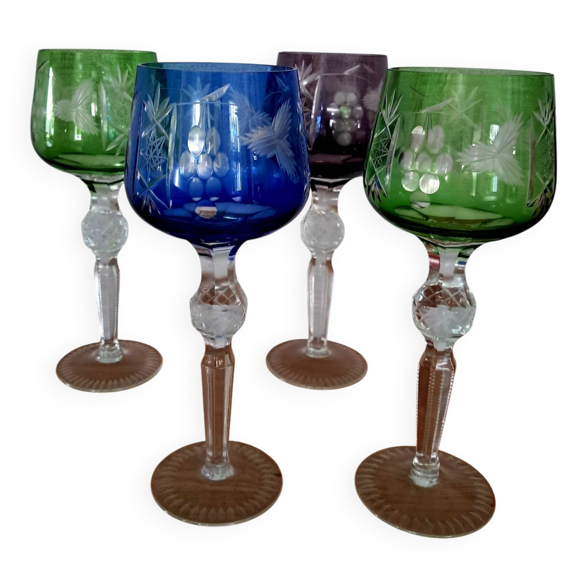 4 Nachtmann crystal Romer glasses from the 1970s/80s.