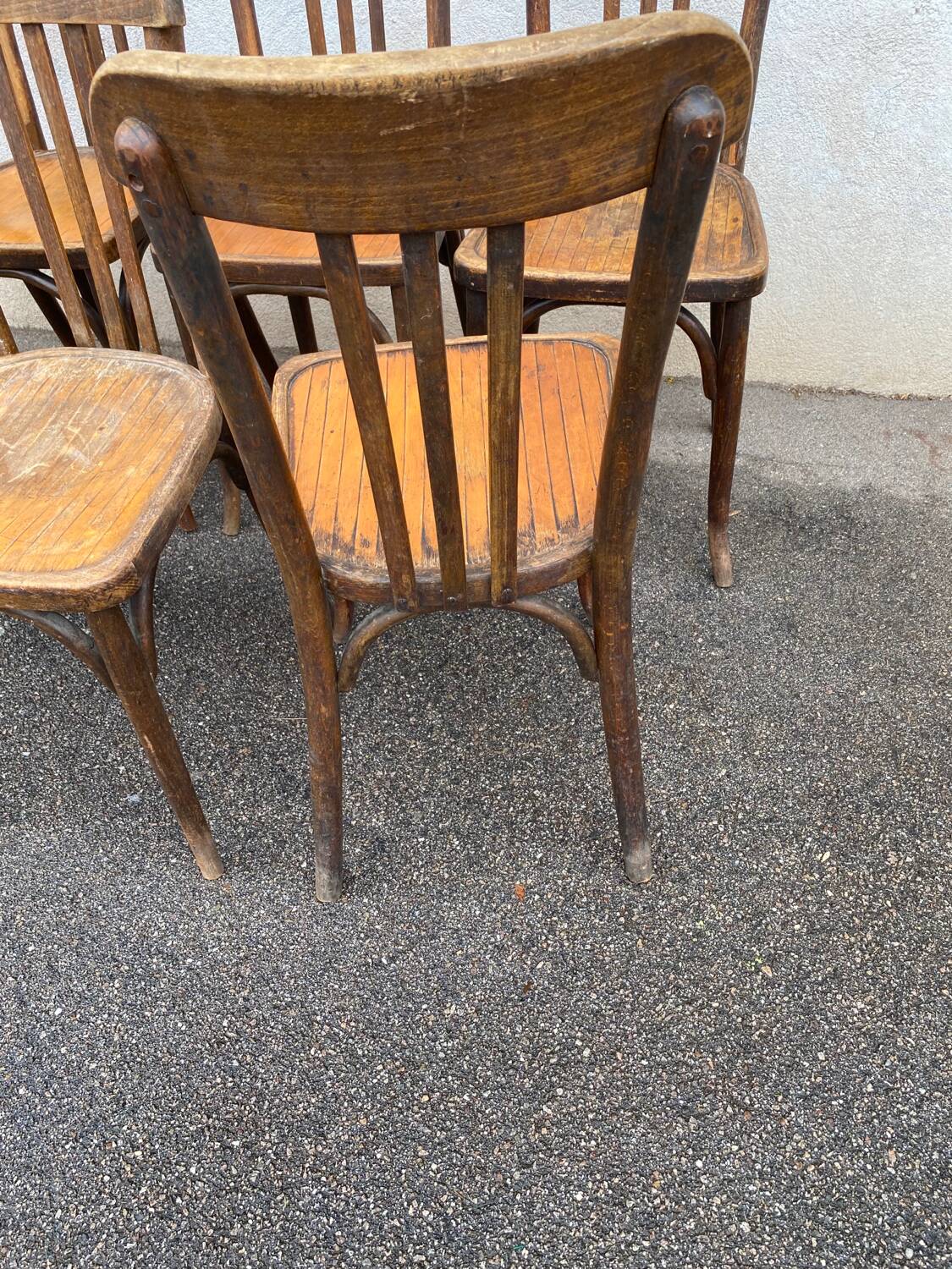 Set of 7 bistro chairs 1930