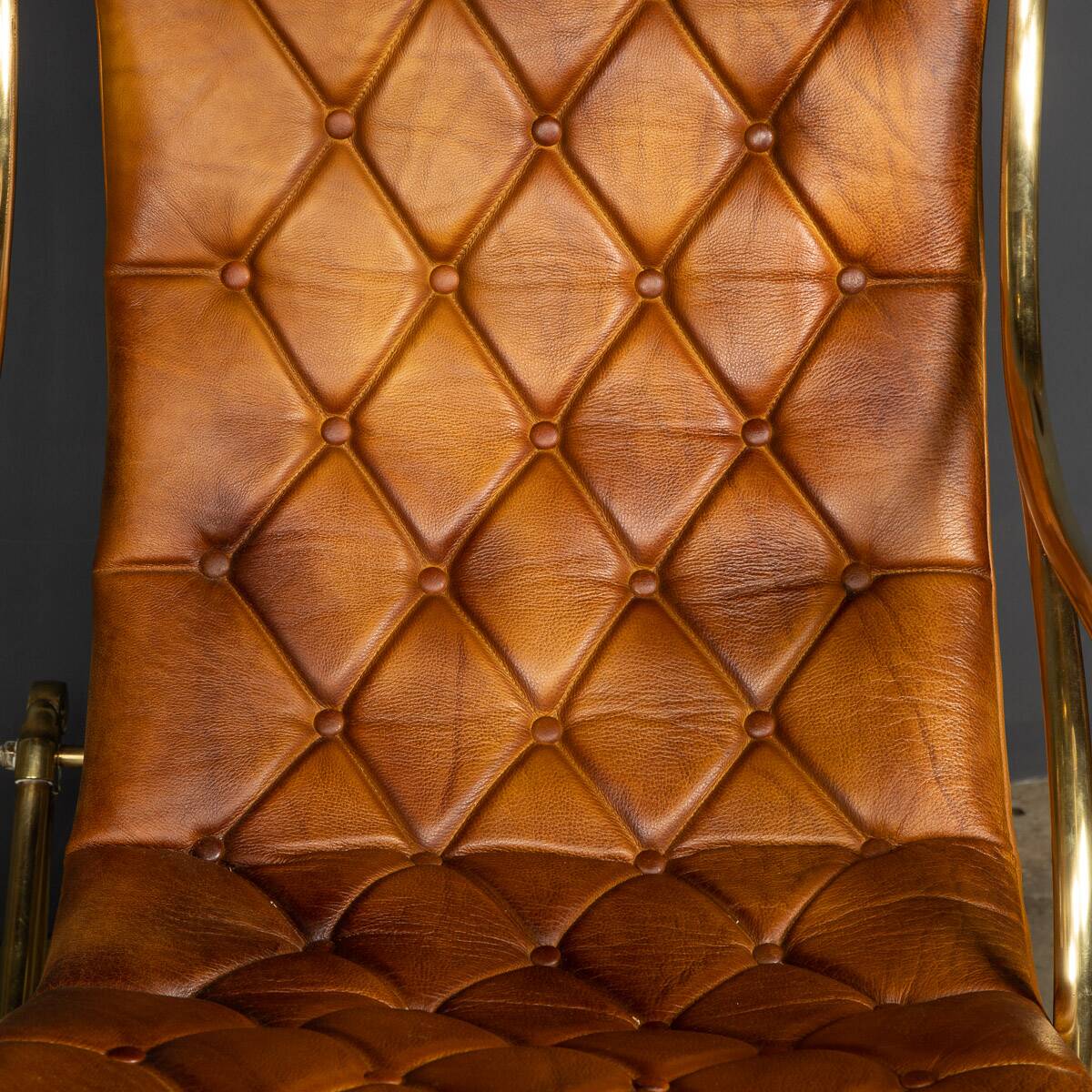 Mid 20thc british made pair of leather rocking chairs c.1950