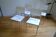 Lot de 4 chaises métal et bois vintage 1990