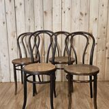 Series of 4 bistro chairs n°18 Fischel