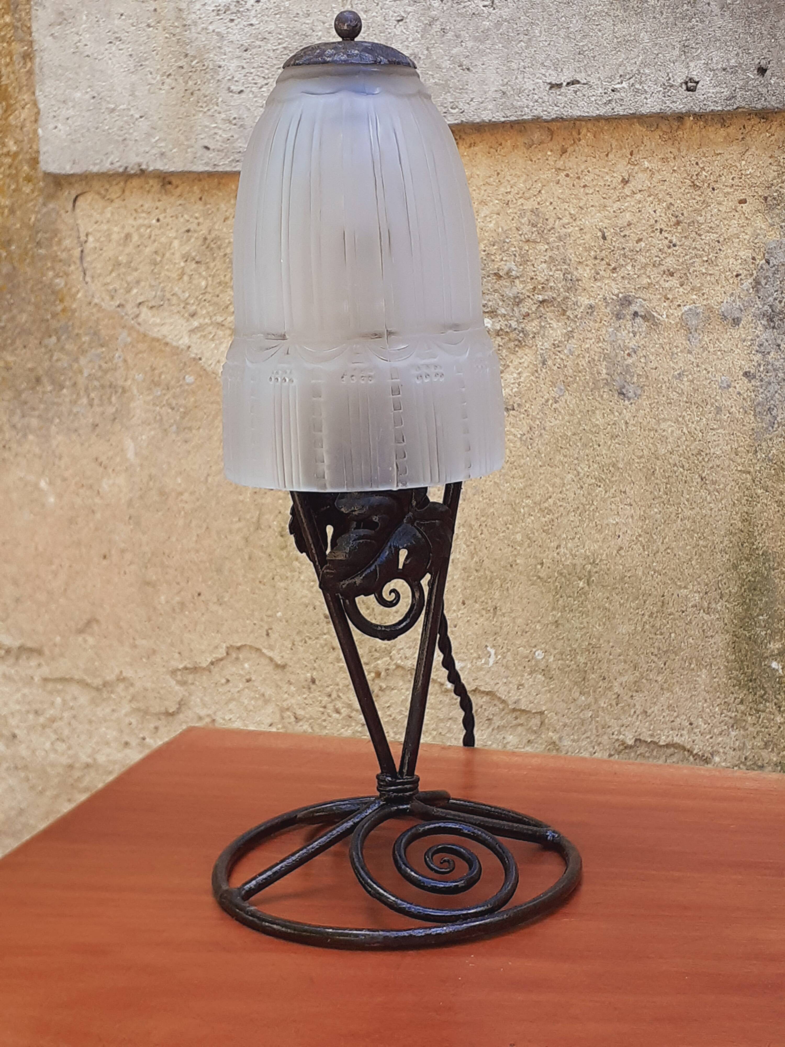 Art Deco lamp by Muller Frères Lunéville