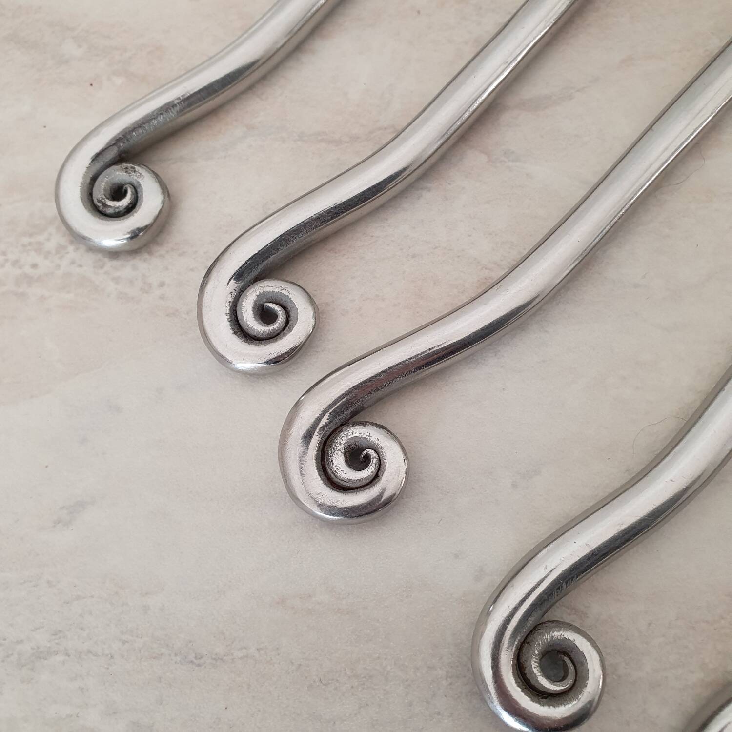 Twisted metal forks / spiral cutlery / twist