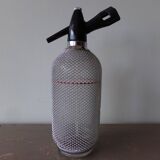 Siphon en verre et maille d'acier tressé - Fabriqué en Tchécoslovaquie