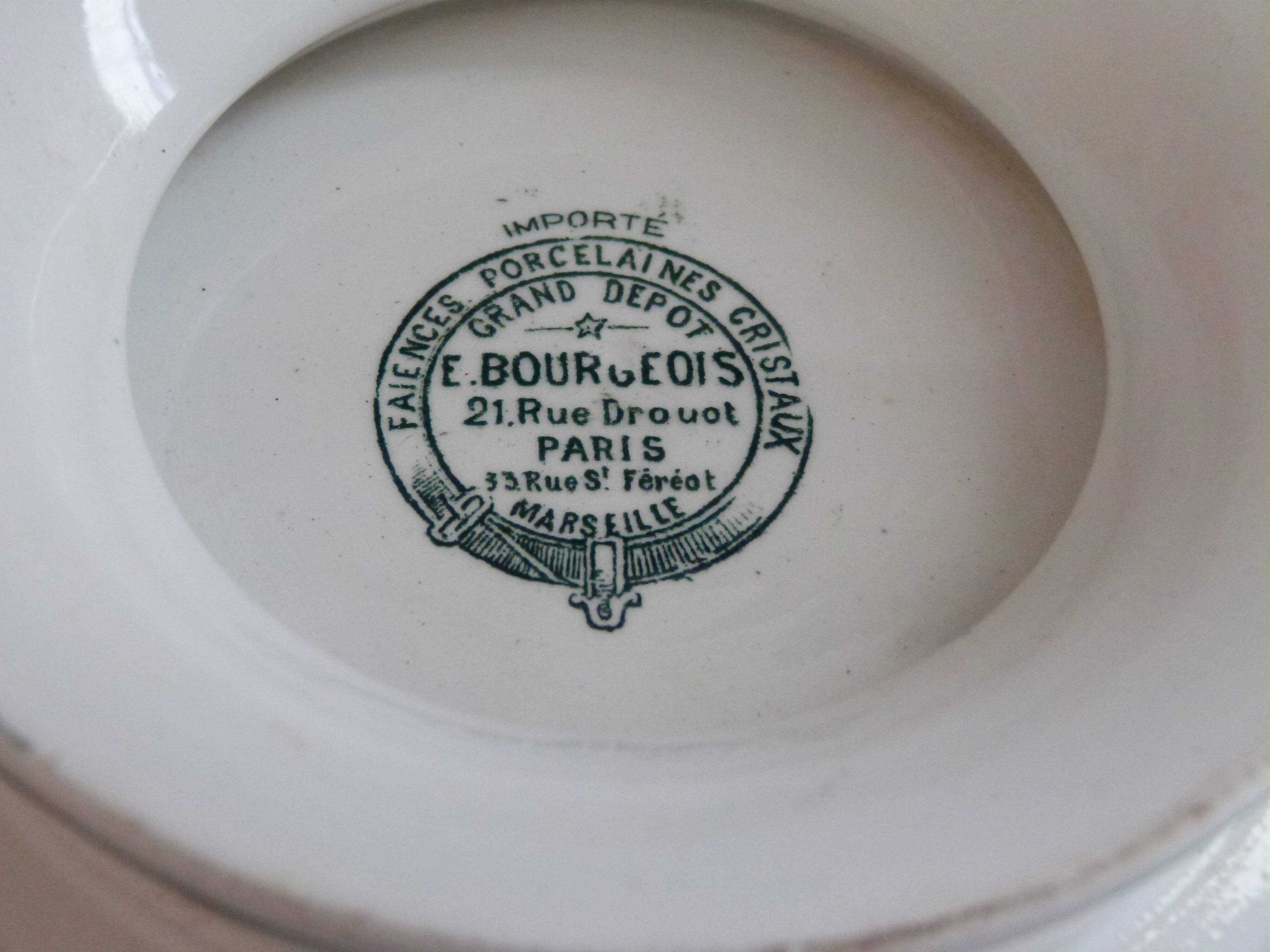 Footed compote Emile Bourgeois earthenware