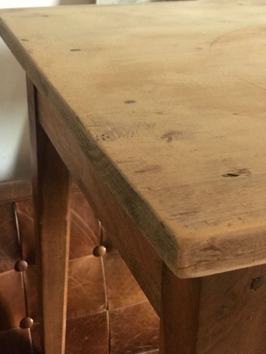 Solid wood farm table