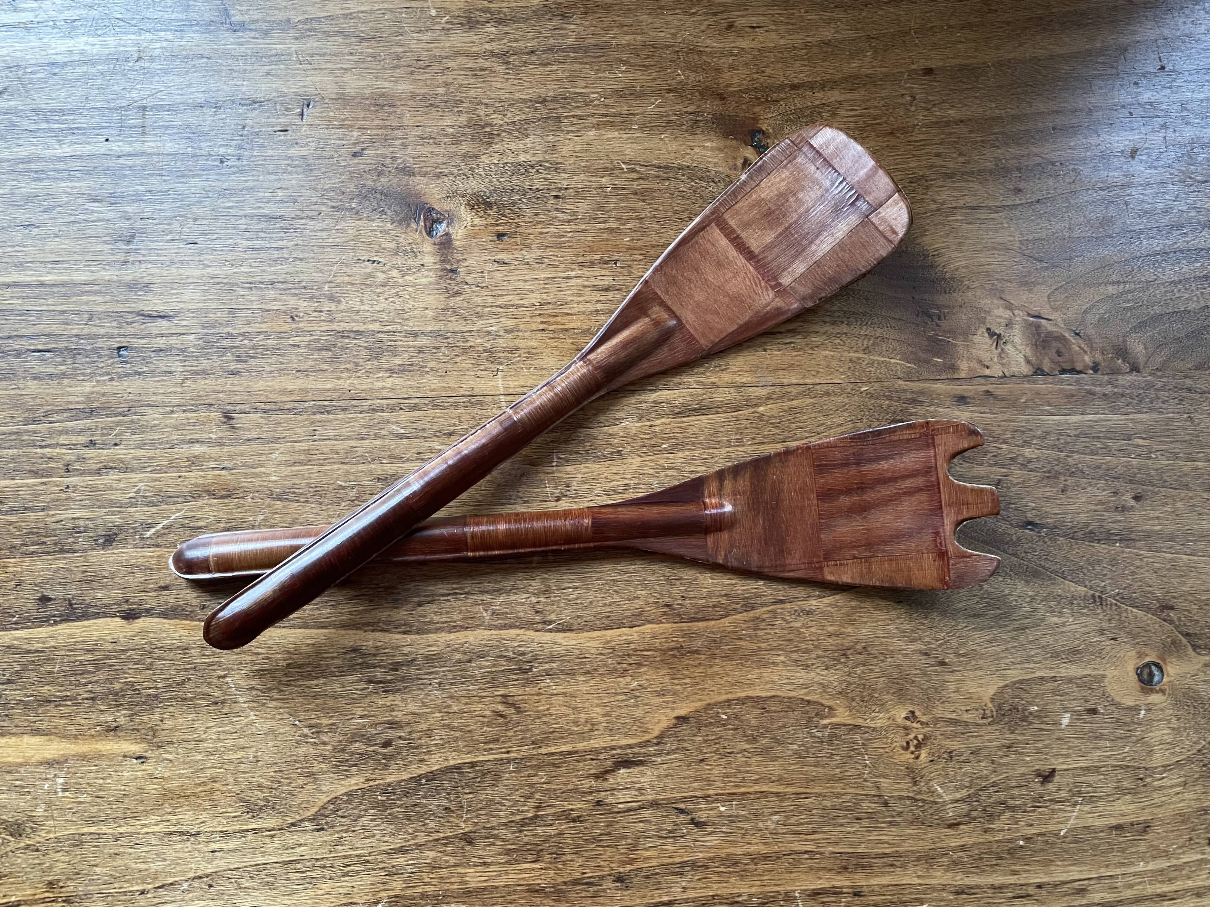 Wooden salad servers - vintage