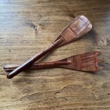 Wooden salad servers - vintage