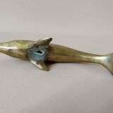 Patinated brass dolphin