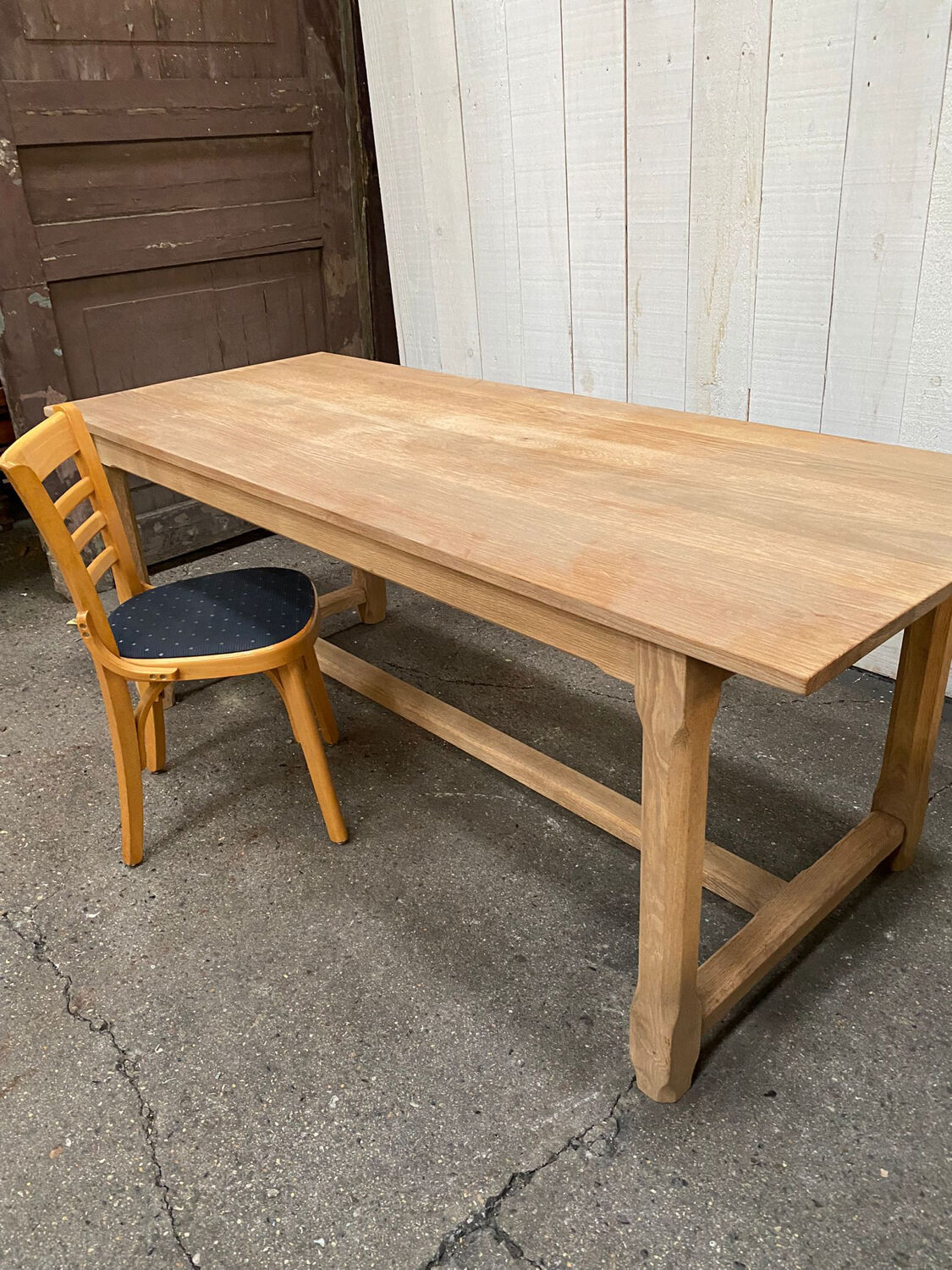 Table de ferme décapée et restaurée