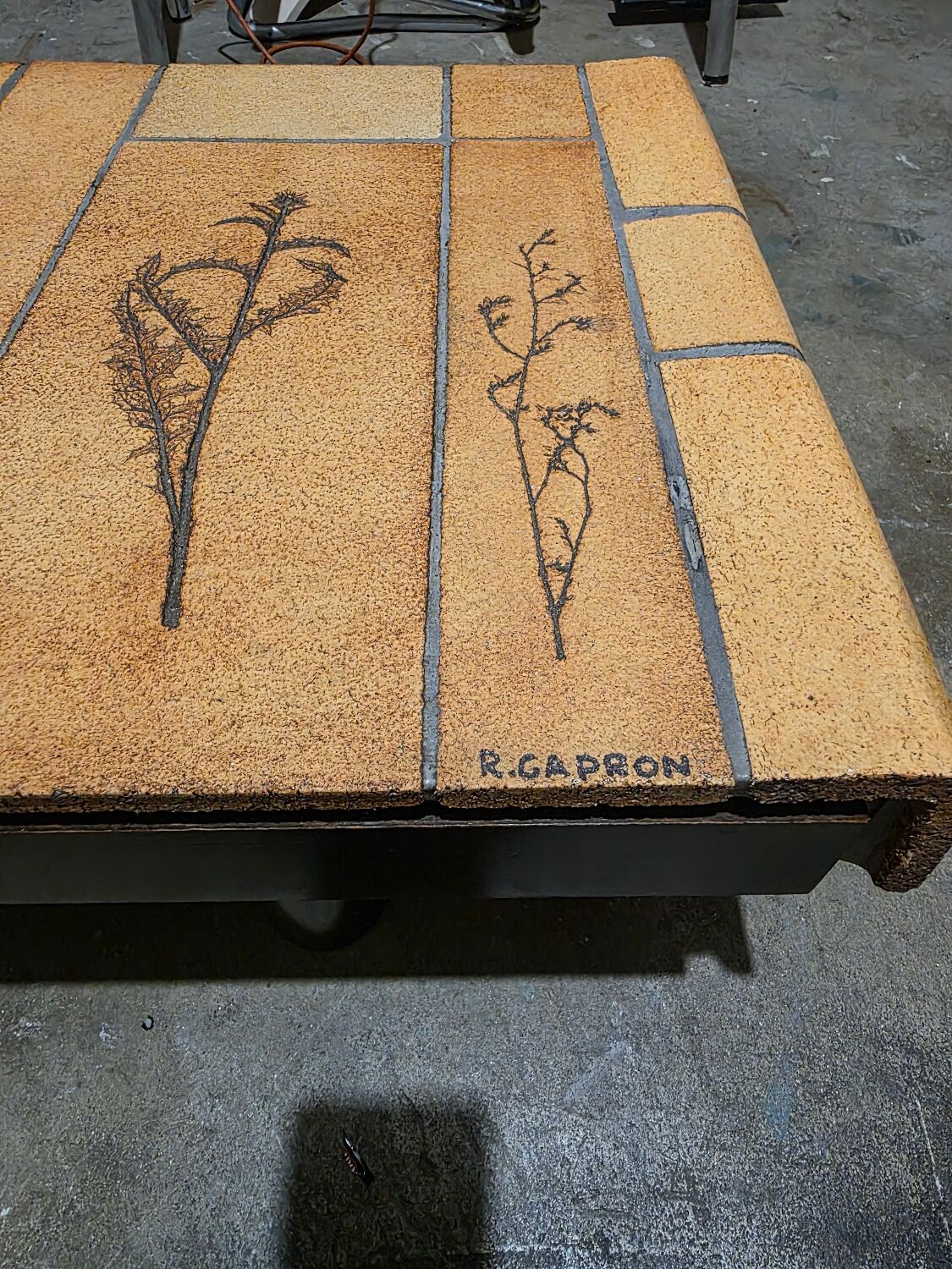 Ceramic wood coffee table CAPRON