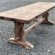 Table monastère des années 1930 en chêne brut