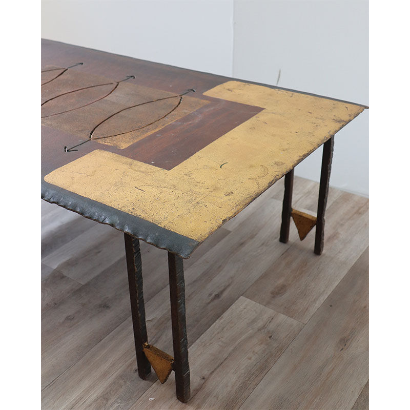 Sculptural coffee table by Jean-Jacques Argueyrolles circa 1990