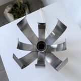 Oxar space age chrome flower wall light