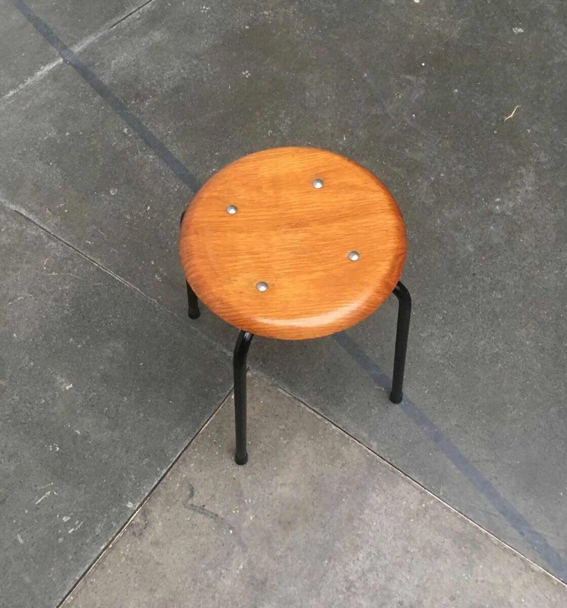 Tabouret danois du milieu du siècle par MH Stalmöbler