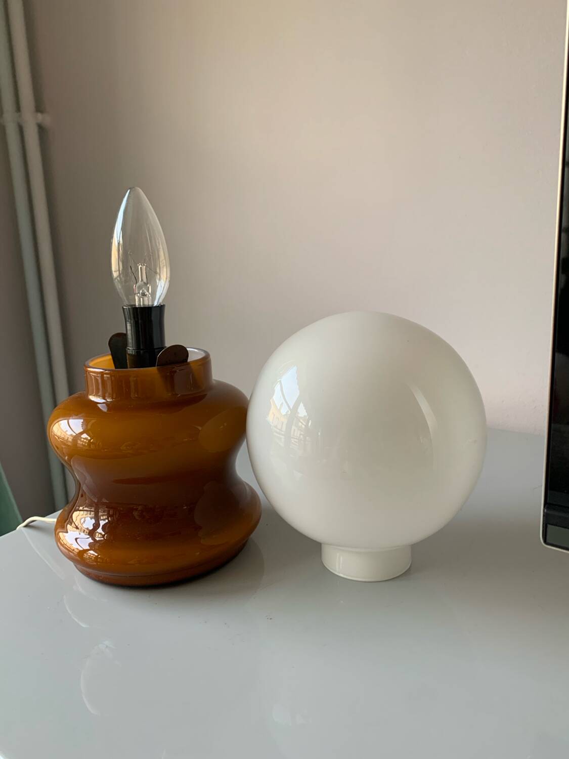 Vintage murano glass table lamp