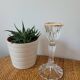 Crystal candlestick with golden rim