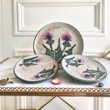 Ceramic plates decoration thistles