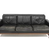 Scandinavian leather sofa 3 seater, Sweden, 1960