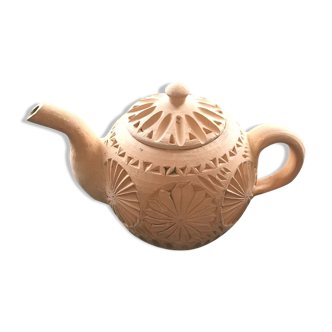 Glazed indoor ceramic teapot