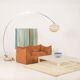 Italian mid century extra large arc lamp with Murano glass shade, 1970s