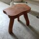 Vintage wooden tripod stool