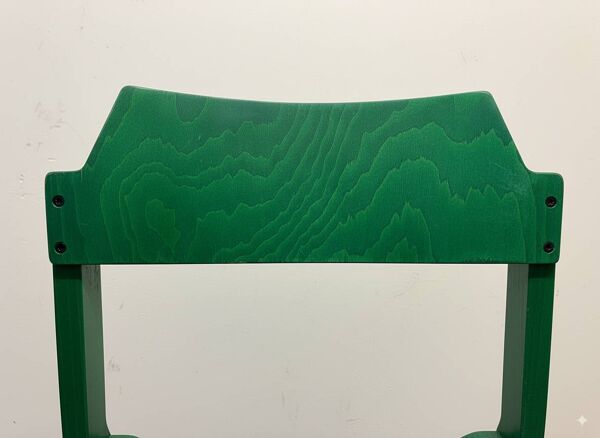 Chaise scandinave par Rainer Schell teintée verte