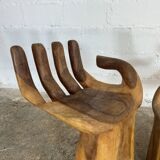 Hand carved chairs in the Pedro Fiedeberg style