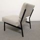 Series of 3 modernist drivers of the 50s /60s and their ottomans