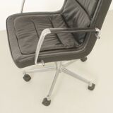 Leather office chair by Jørgen Kastholm for Kill International