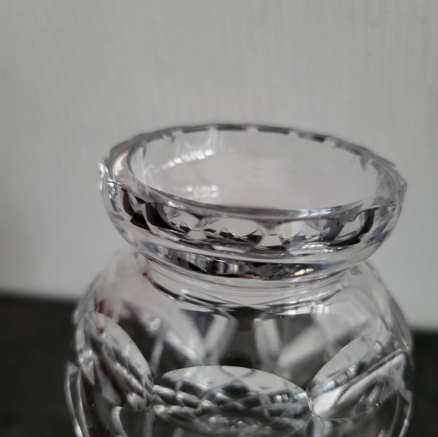 Vintage Bohemian crystal vase in excellent condition.