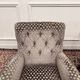 Set of Chesterfield armchairs velvet pattern grey