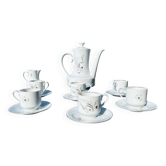 Service à café en porcelaine Bavaria – Eliane de Vercors – 20 pièces